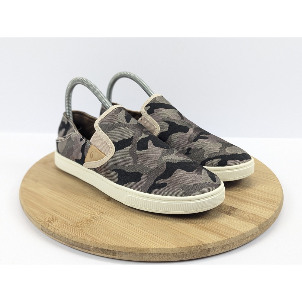 Olukai Pehuea Shoes Womans 7‎ Camo Slip On Sneakers Camouflage
